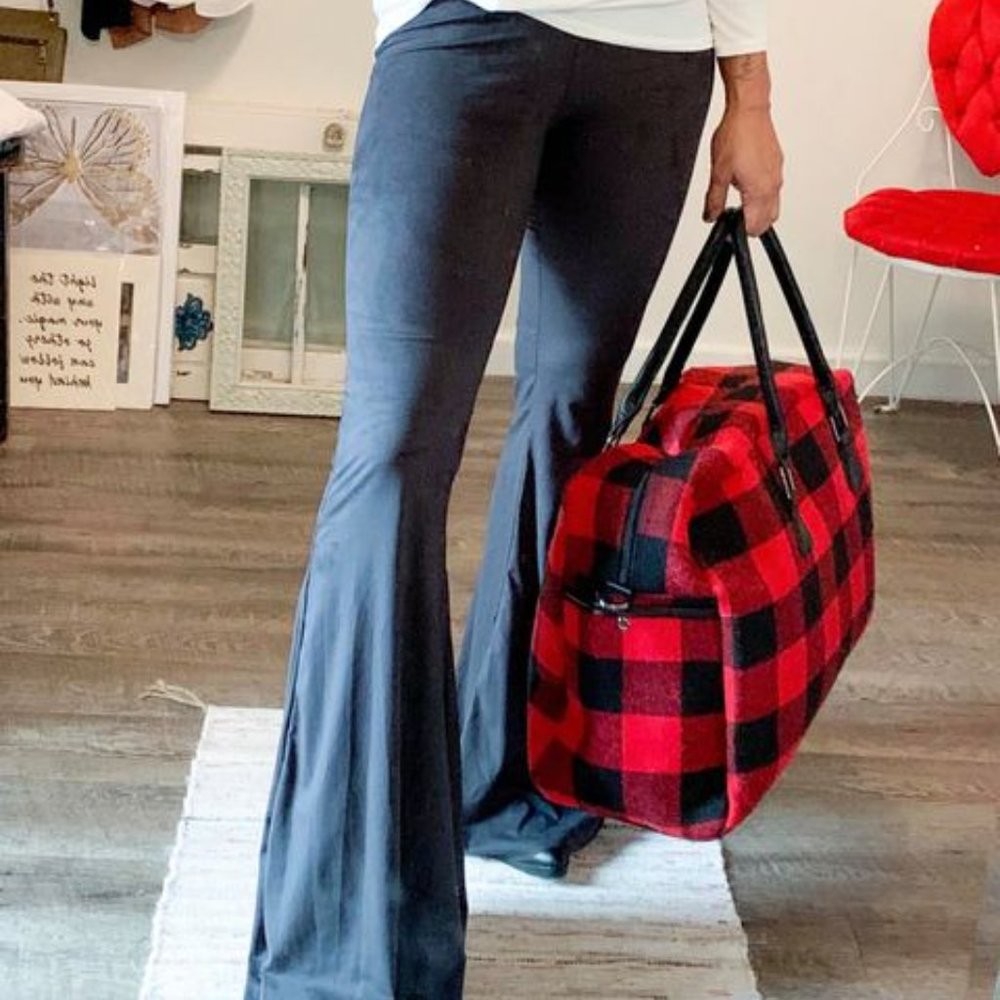 1sm 1md LEFT!✨High Waist Sueded Black Bell Bottoms - Picture 3 of 3